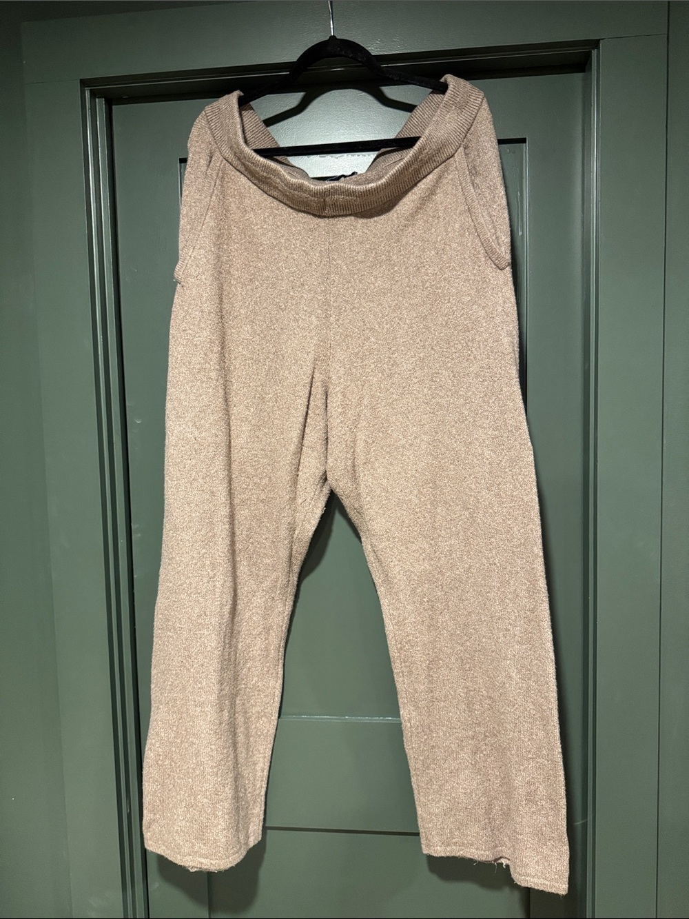 Old Navy SoSoft Taupe Wide-Leg Knit Pants